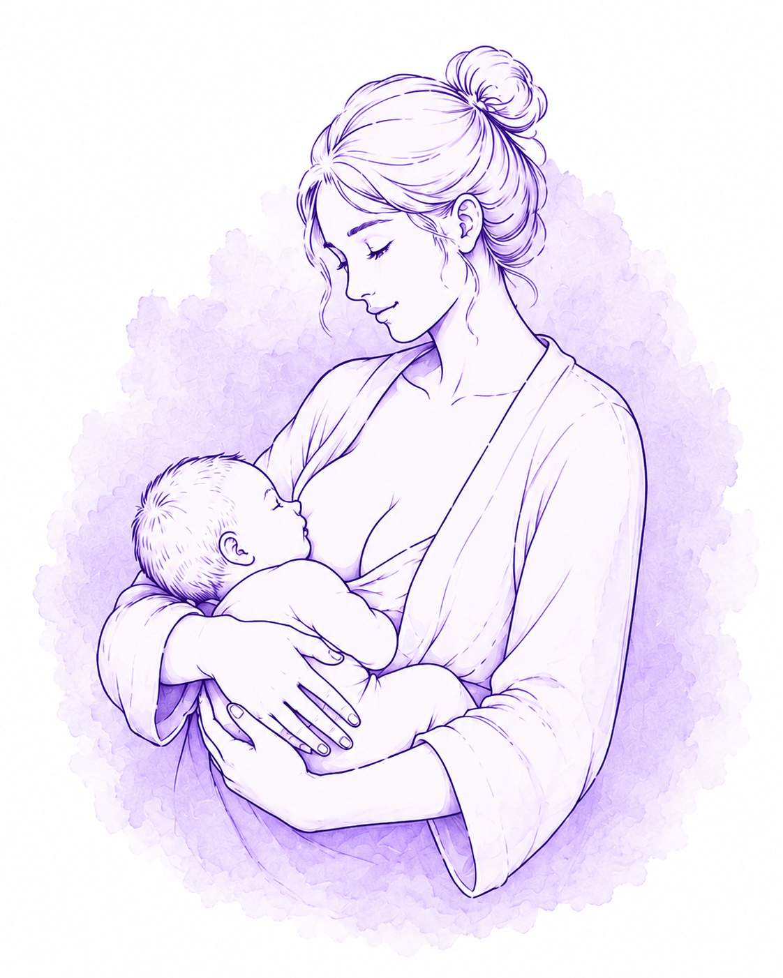Mother breastfeeding her baby