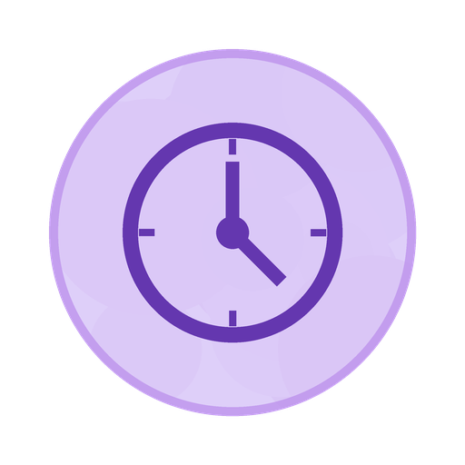 Icon Clock Lavender